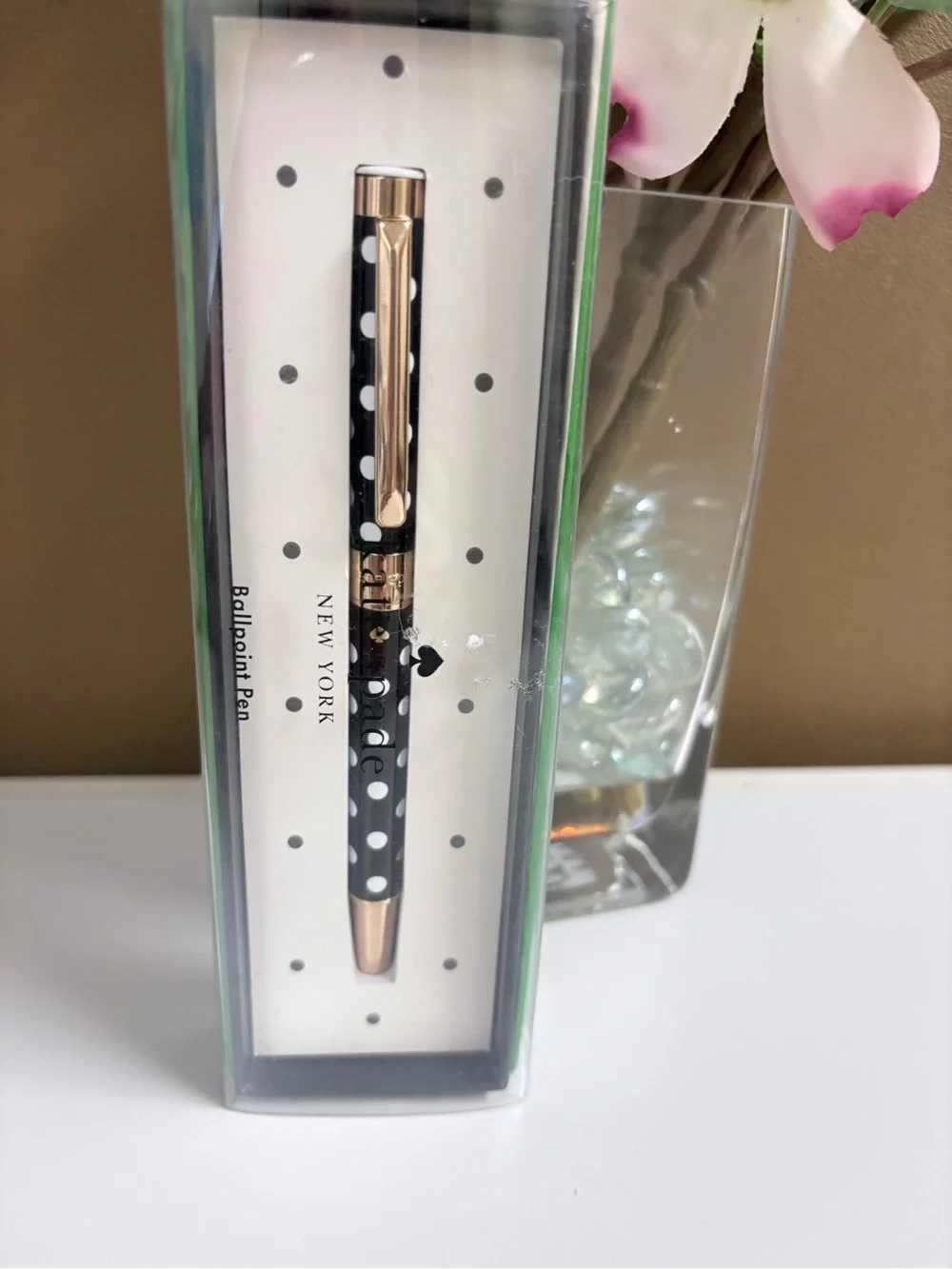 Kate Spade New York Black & White Polka Dot Ballpoint Pen- NWT